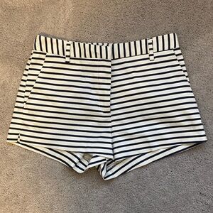 Striped Navy and White Women's Shorts